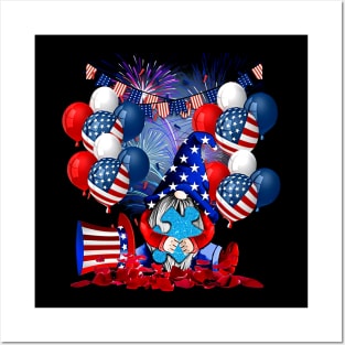 Gnome Puzzple Balloons Independence Day Autism Awareness Posters and Art